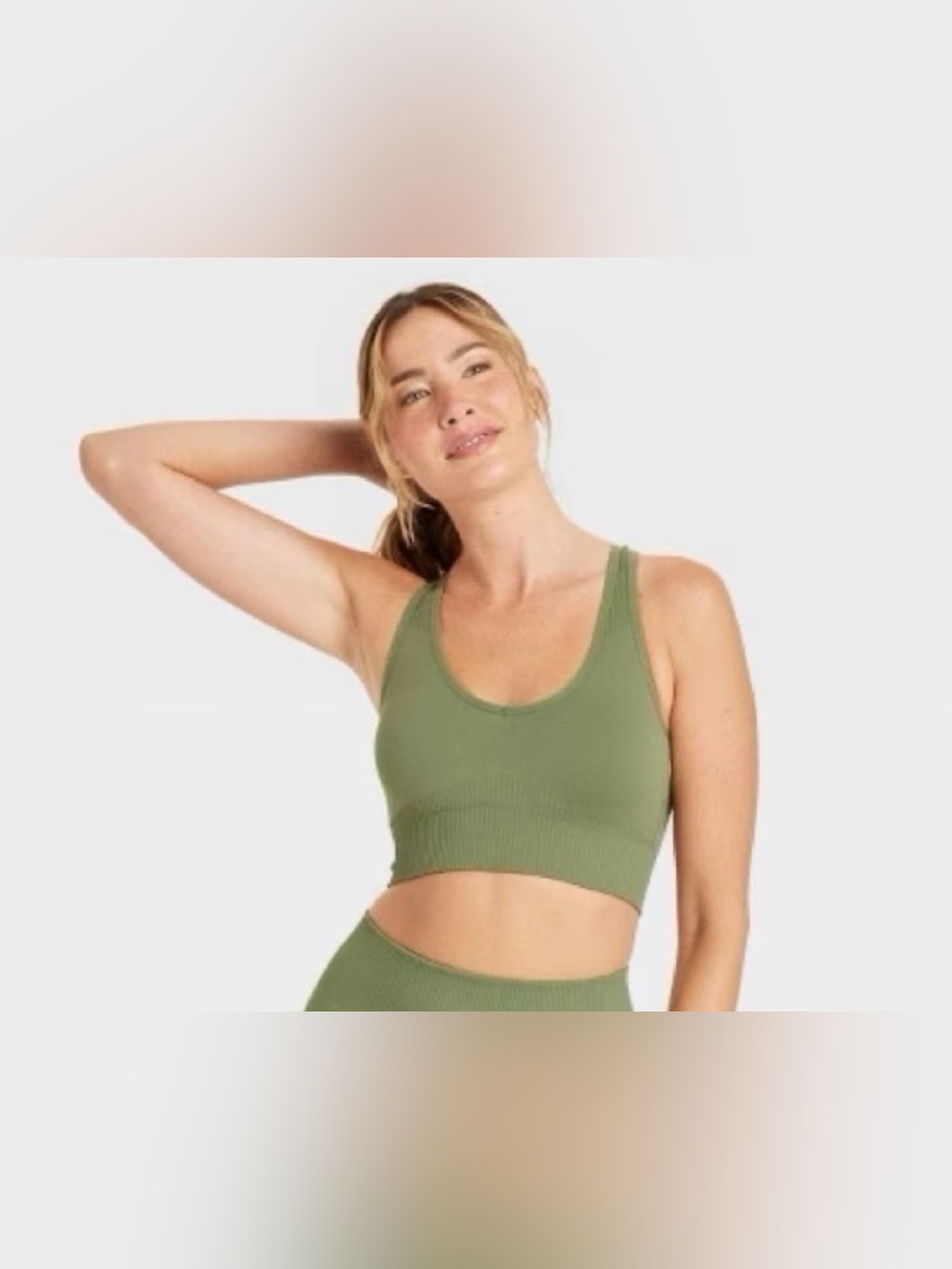 ✨ LAST ONE ✨ NWT JOYLAB women’s Seamless Racerback Sports Bra Olive Green XS ✨